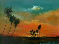 Everglades Dawn - Acrylic Paintings - By Lee Davis, Impressionistic Painting Artist