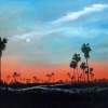 Moonrise At Sunrise - Mixed Paintings - By Lee Davis, Impressionistic Painting Artist