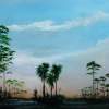 Palms Among The Pines - Acrylic Paintings - By Lee Davis, Impressionistic Painting Artist