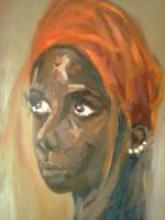 The Bride - Oil Colour On Canvas Paintings - By Chijioke Nwajagu, Realism Painting Artist