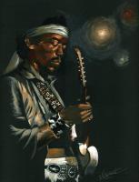 Jimi - Acrylic Paintings - By Robert Villazante, Contemporary Painting Artist