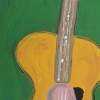 Green Guitar - Acrylic Paintings - By Joe Dimino, Impressionism Painting Artist