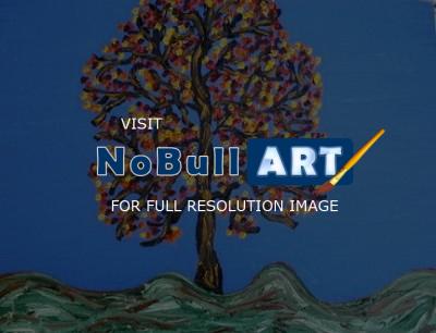 Oil And Acrylic - Autumn Tree - Oil And Acrylic
