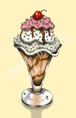 Illustration - Ice Cream Sundae - Photoshop