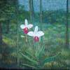 Bamboo Orchid - Oil Pastels Paintings - By John Mccullough, Post Impressionism Painting Artist