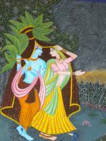Radha Krishna - Water Colour Paintings - By Neeta Jhamnani, Indian Miniature Painting Artist