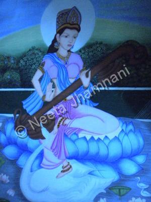 Miniatrue - Saraswati - Water Colour