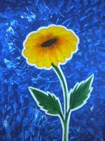 Sun Flower - Water Colour Paintings - By Neeta Jhamnani, Texure Painting Artist