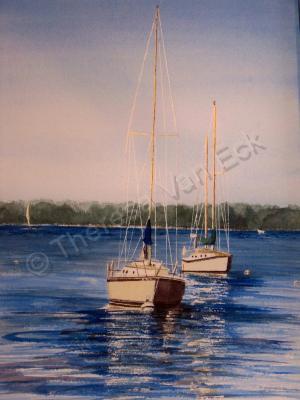 Landscapes - Safe Harbor - Watercolor