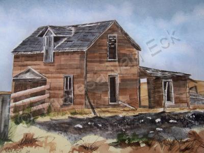 Montana - Abandoned - Watercolor