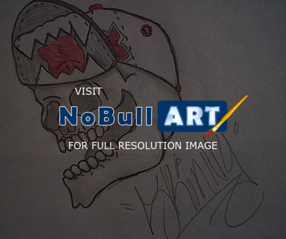 Drawing - Skull-N-Cap - Shading Pencilsprisma Colors