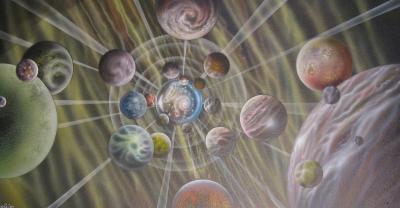 Multiverse - Multiverse456 - Oil And Acrylic On Panel