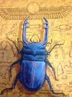 The Scarab - Oil On Canvas Paintings - By Rene Gonzalez, Oil On Canvas Painting Artist