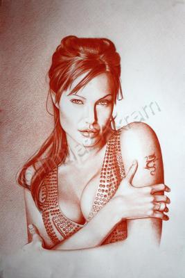 Pencil Art Work - Temptation - Color Pencil