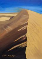 Dune Of Sand - Oil Colour On Canvas Paintings - By Claudia Luethi Alias Abdelghafar, Realistic Painting Artist