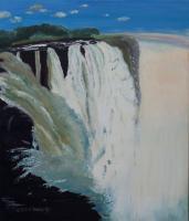 Oil Painting On Canvas - Victorian Falls - Oil Colour On Canvas