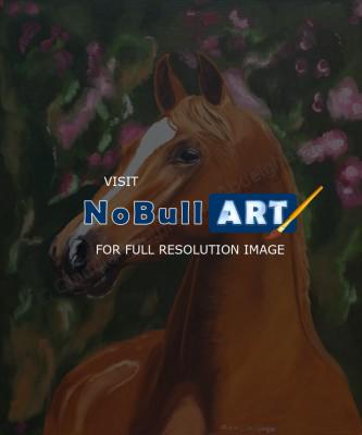 Oil Painting On Canvas - Wonderful Horse Portrait - Oil Colour On Canvas