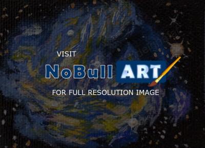 Oil Painting On Canvas - Supernova Blue - Oil Colour On Canvas