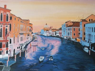 Oil Painting On Canvas - Venice - Grand Canal - Oil Colour On Canvas