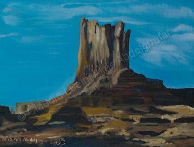 Oil Painting On Canvas - Rock Of The Monument Valley - Oil Colour On Canvas