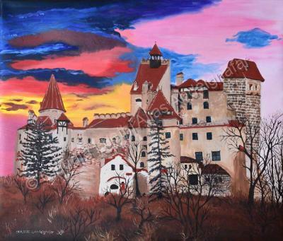 Oil Painting On Canvas - Castle Of The Earl Dracula - Oil Colour On Canvas