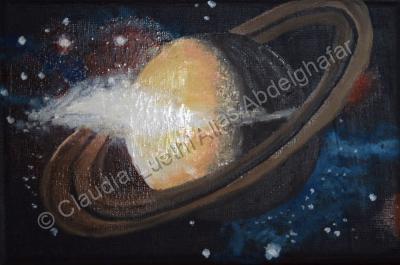 Oil Painting On Canvas - Saturne - Oil Colour On Canvas