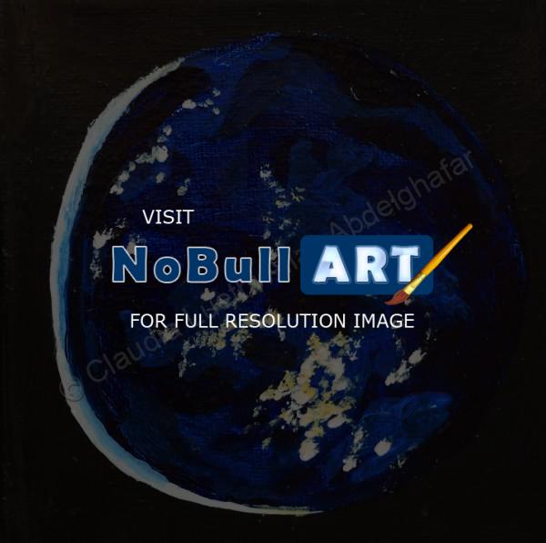 Oil Painting On Canvas - World By Night - Oil Colour On Canvas