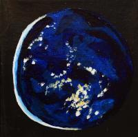Oil Painting On Canvas - World At Night - Oil Colour On Canvas