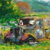 Retired Truck 2 - Oil Paints Paintings - By Chris Palmen, Impressionism Painting Artist