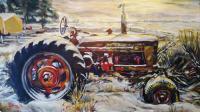 Dans Tractor - Acrylic Paintings - By Chris Palmen, Impressionism Painting Artist