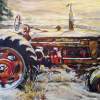 Dans Tractor - Acrylic Paintings - By Chris Palmen, Impressionism Painting Artist