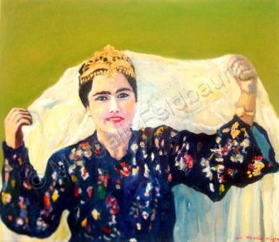 Portraits - Uzbek Girl - Oil On Canvas