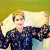 Uzbek Girl - Oil On Canvas Paintings - By Margalit Feldbaum, Portrait Painting Artist