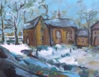 Sentiments - Chapel In Wintertime - Acrylics