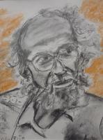 Efrain Recinos - Graphite Drawings - By Wil Van Rijn, Expressionism Drawing Artist