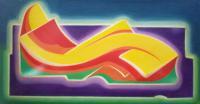 Tranlucent Series - Sunset With Reclined Figure - Oil On Canvas Composit