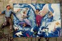Sidewalk Angels - Unknown Paintings - By Frank Emery, Fantasy Realism Painting Artist