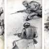 Comrades - Pencil Or Charcoal Other - By Frank Emery, Sketches Other Artist