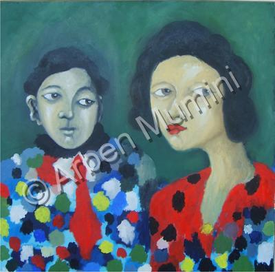 Private - Shaban With His Wife - Oil On Canvas