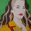 Kat Dennings - Paint Paintings - By Jimmy Marquez, Traditional Painting Artist