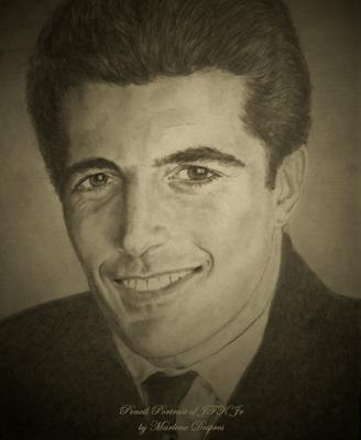 Celebrity Portraits - Jfk Jr - Pencil