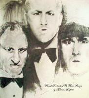 The 3 Stooges - Pencil Drawings - By Marlene Despres, Photo Realism Drawing Artist