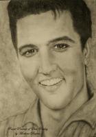 Young Elvis - Pencil Drawings - By Marlene Despres, Expressions Drawing Artist