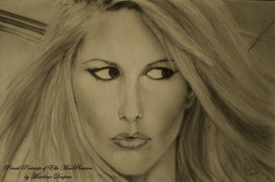 Celebrity Portraits - Elle Macpherson - Pencil