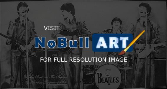 Celebrity Portraits - The Beatles 1St  Concert In America - Pencil
