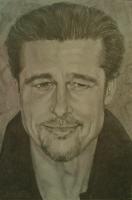Brad Pitt - Pencil Drawings - By Marlene Despres, Photo Realism Drawing Artist