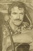 Tom Selleck - Pencil Drawings - By Marlene Despres, Photo Realism Drawing Artist