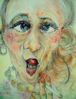 Lonely Complainer - Pastel  Pencil Mixed Media - By Marlene Despres, Expressions Mixed Media Artist