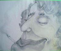 Solitary Bliss - Pencil Drawings - By Marlene Despres, Original Expression Drawing Artist