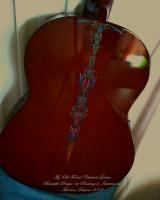 Accent Design For Guitars  #5 - Oil Based Enamel Paint Paintings - By Marlene Despres, Original Designs Painting Artist